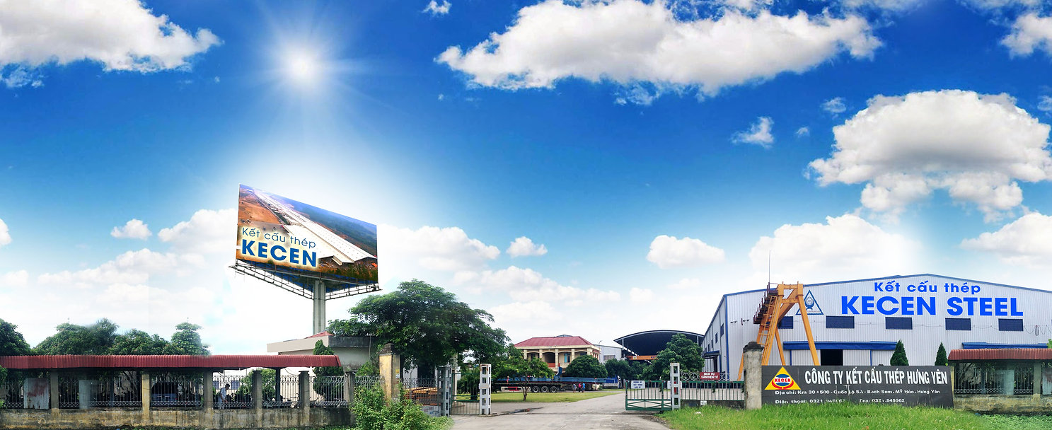 Không gian nhà xưởng sản xuất kết cấu thép KECEN