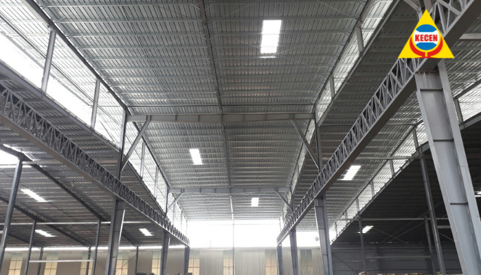 Cấu kiện thép trong nhà xưởng công nghiệp