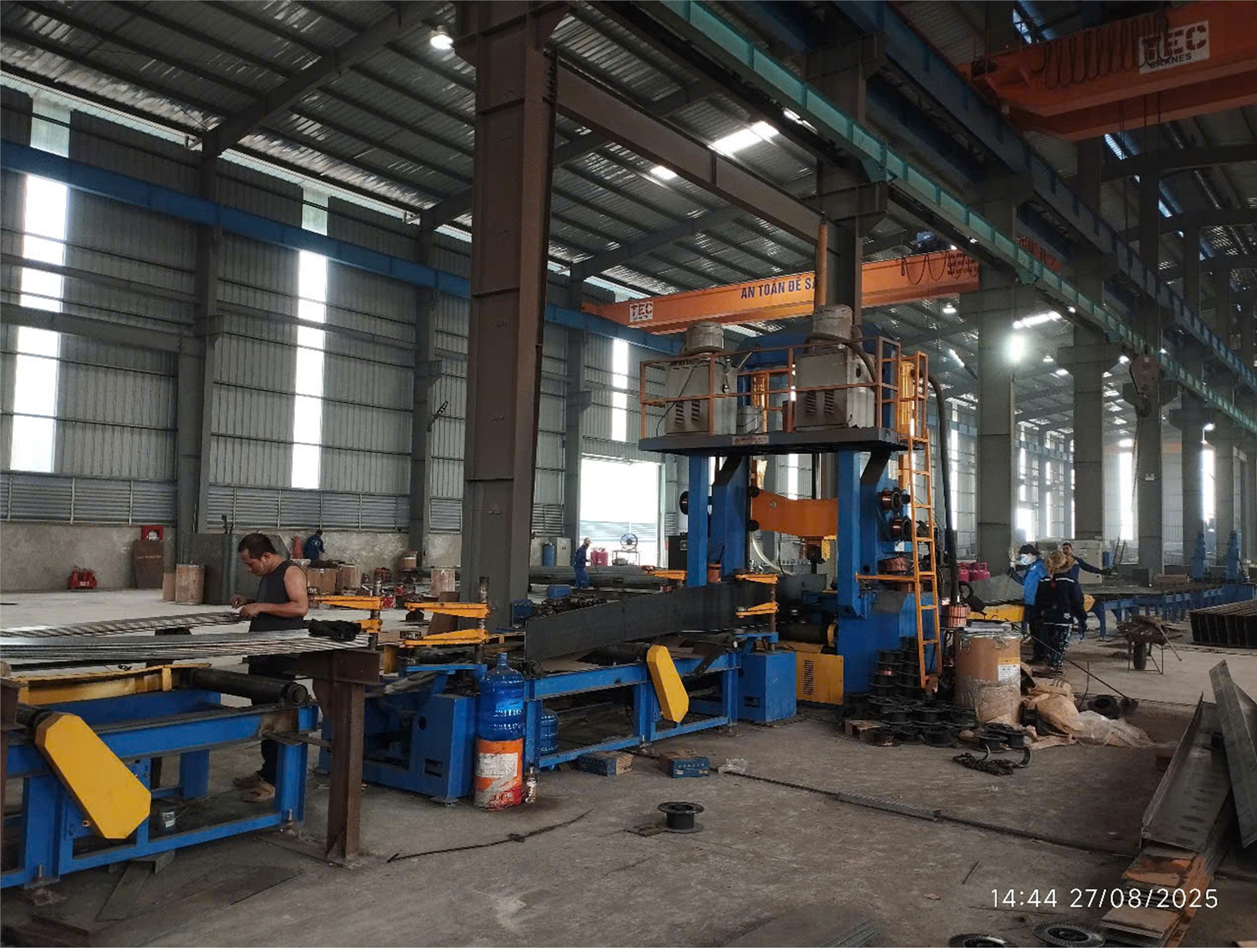 Dây chuyền gia công dầm kết cấu thép tại KECEN