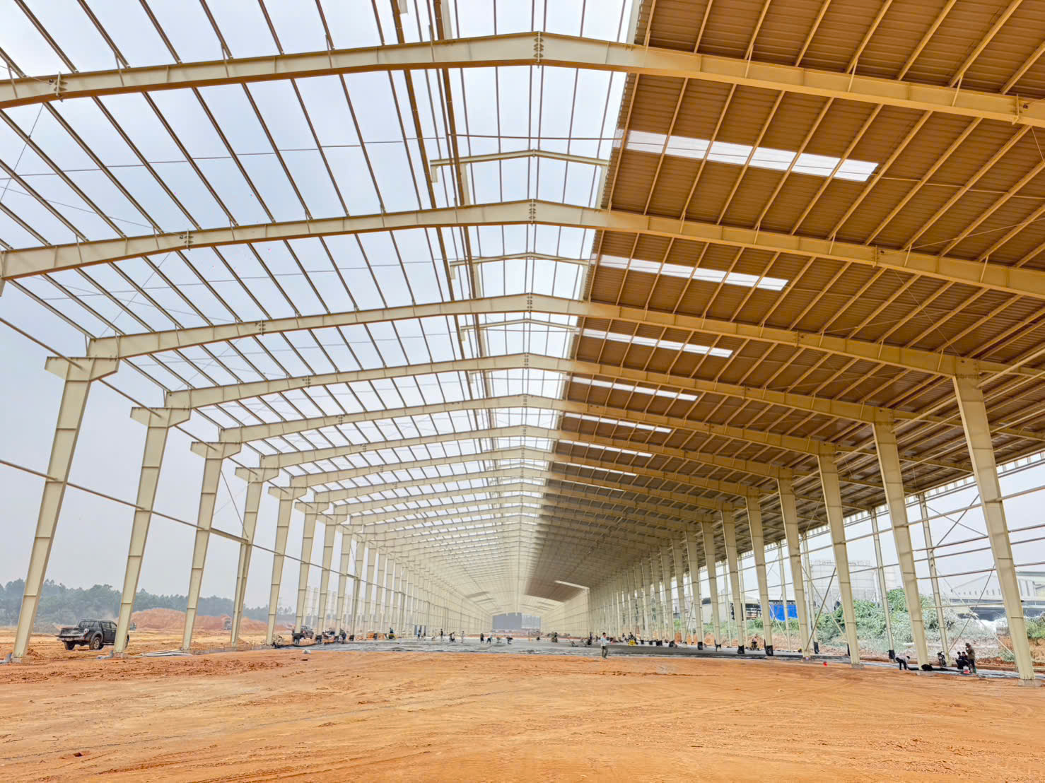 Hệ khung kết cấu thép Dự án Gạch FATA tại KCN Thụy Vân, Phú Thọ